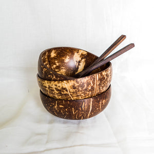 Repurposed Coconut Bowl & Spoon