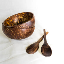 Load image into Gallery viewer, Repurposed Coconut Bowl &amp; Spoon