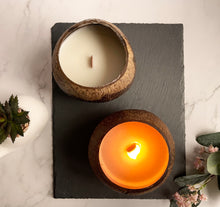 Load image into Gallery viewer, Handmade Soy Coconut Shell Candle- Toasted Coconut